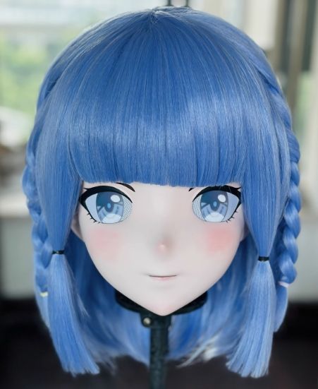 ☆即納 ハーフマスク 眼球付き カツラ付き NO.157 ドール ヘッド