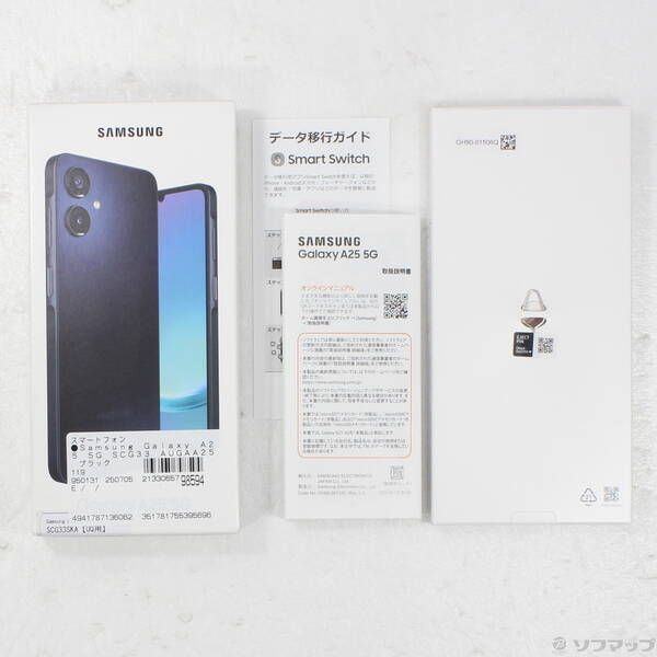 未使用品〕 未使用品 Galaxy A25 5G 64GB ブラック SCG33 au SIM