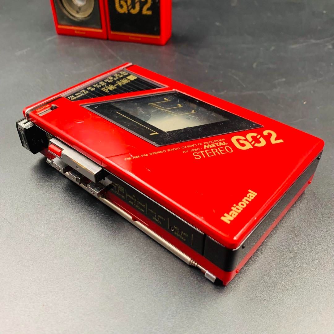 NATIONAL STEREO GO2 RX-1960 スピーカーセット　赤 NATIONAL STEREO GO2 RX-1960 スピーカーセット 赤 - メルカリ