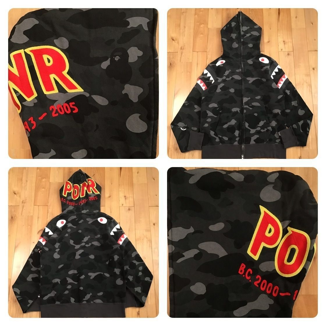 Shoulder Shark full zip Hoodie Mサイズ a bathing ape BAPE
