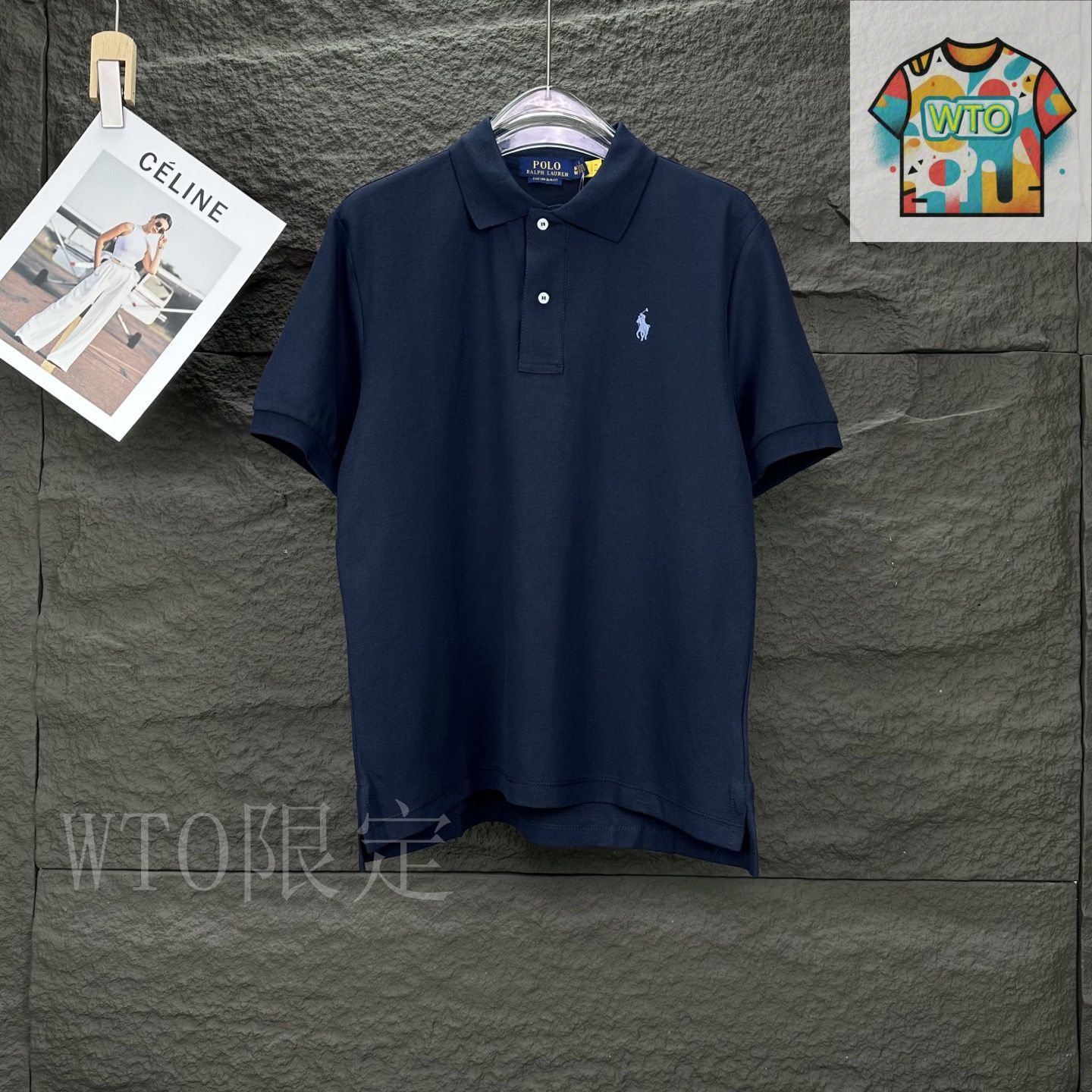 65245　LAUREN RALPH LAUREN　リネン100%　胸ロゴ刺繍 Linen shirt with striped pattern brand POLO RALPH LAUREN