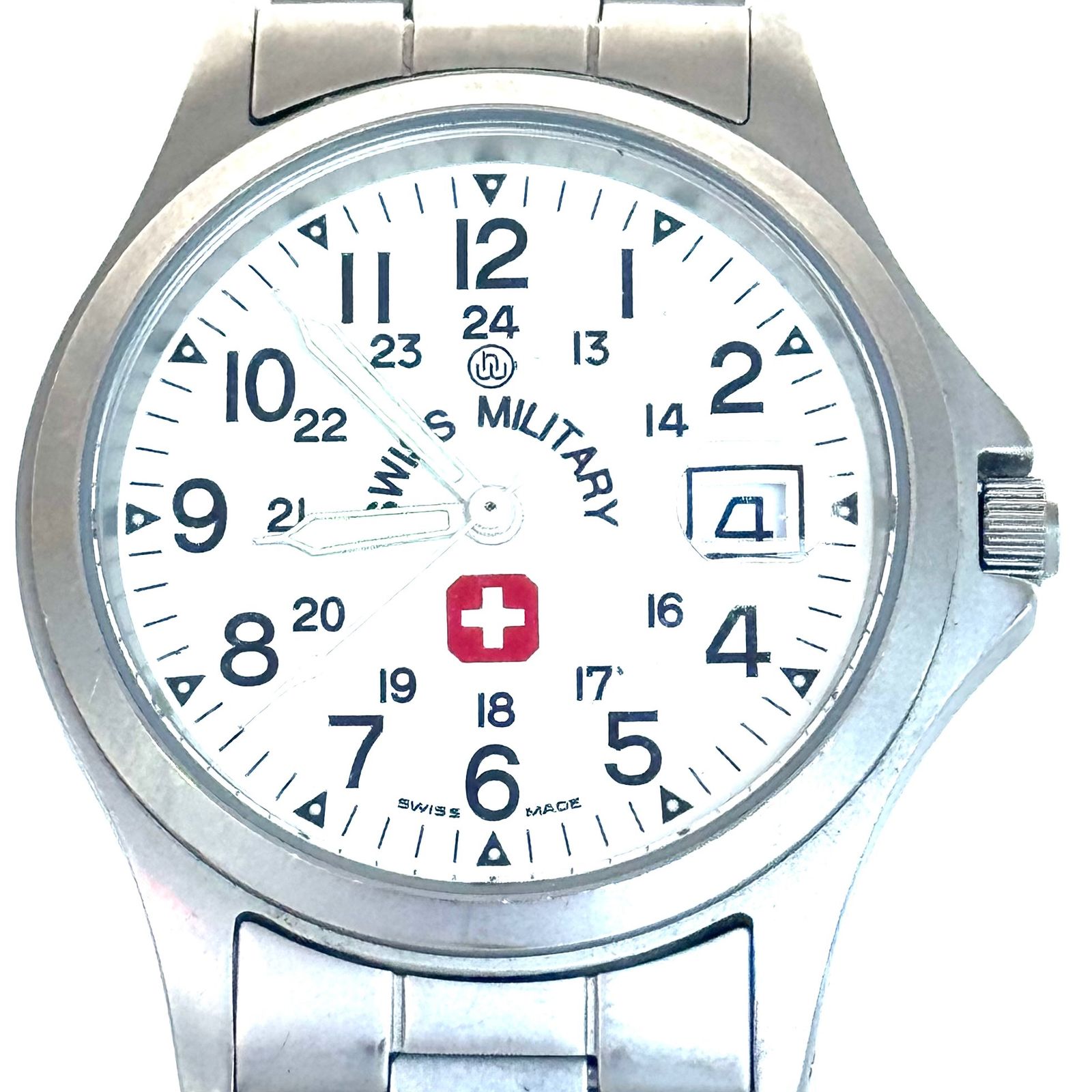 1000円スタート 1円～SWISS MILTARY メンズ腕時計 HONOWA 10ATM SWISS 