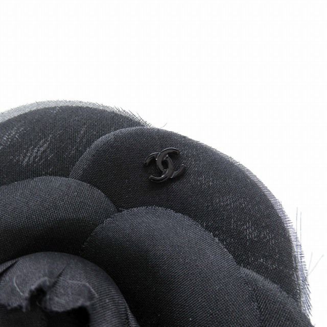 美品 17C シャネル CHANEL カメリア × ココマーク コサージュ シフォン