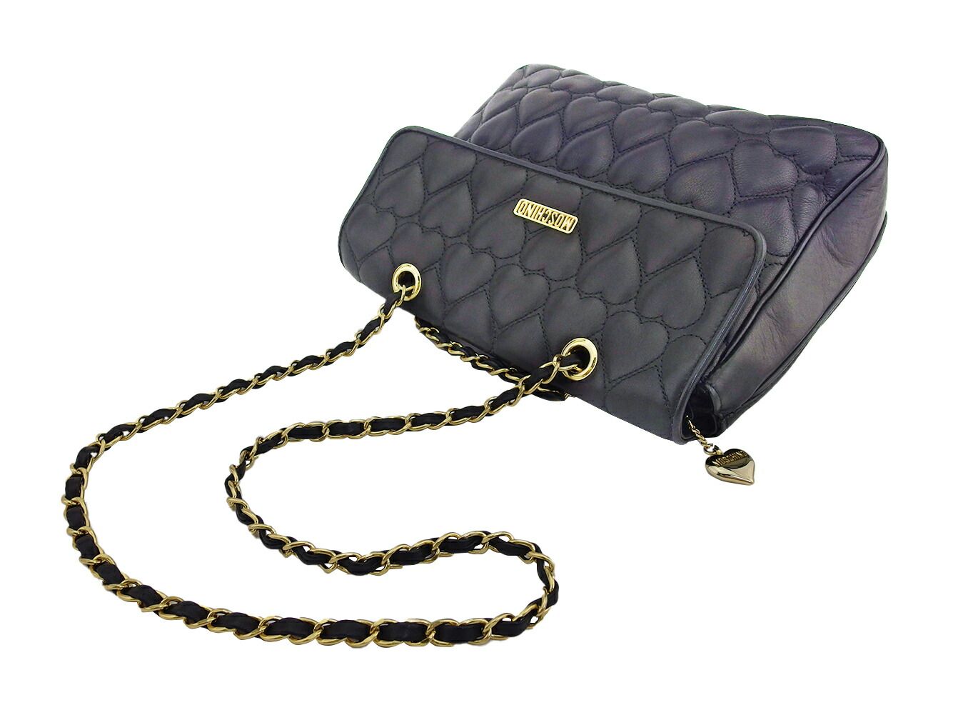 モスキーノ MOSCHINO ショルダーバッグ ハートキルティング ロゴ