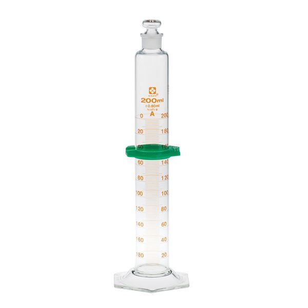 有栓メスシリンダー スーパーグレード 200mL 