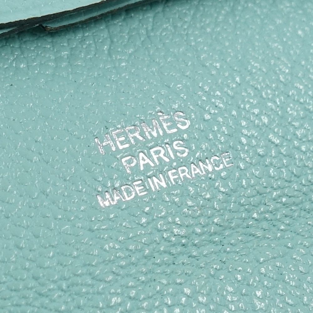 栄】エルメス バスティアGM コインケース A刻印 2017年製造 シェーブル アクア シルバー金具 HERMES エルメス コインケース バスティア  ヴェルソ ゴールド/ヴェールフィズ エプソン シルバー金具 B刻印 新品