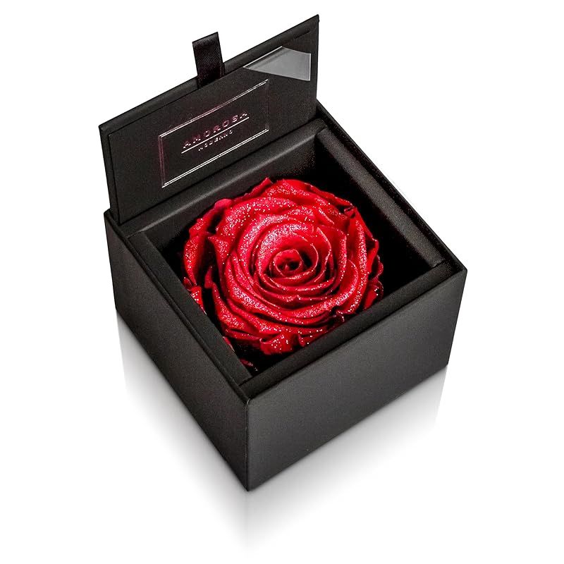 AMOROSA アモローサ プリザーブドフラワー ダイヤモンドローズボックス85 ブライトレッド バレンタインデー valentine ギフト 花 誕生日 記念日 プロポーズ AM85FS-30 1