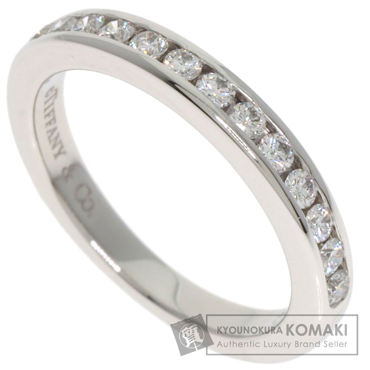 TIFFANY-Co. ティファニー ハーフ エタニティ ダイヤモンド リング 指輪 PT950 レディース
