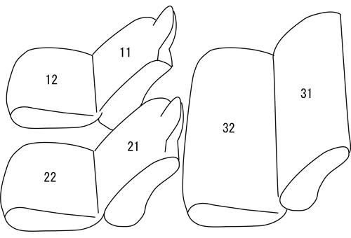 Clazzio クラッツィオ シートカバー L ライン サンバー バン S700B S710B R4 1～ ED-6607 BRIGHTFACE_UK