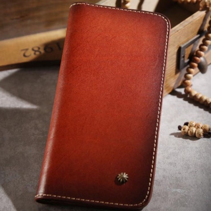 長財布 メンズ ハンドメイド 本革 高級牛革使用 サドルレザー