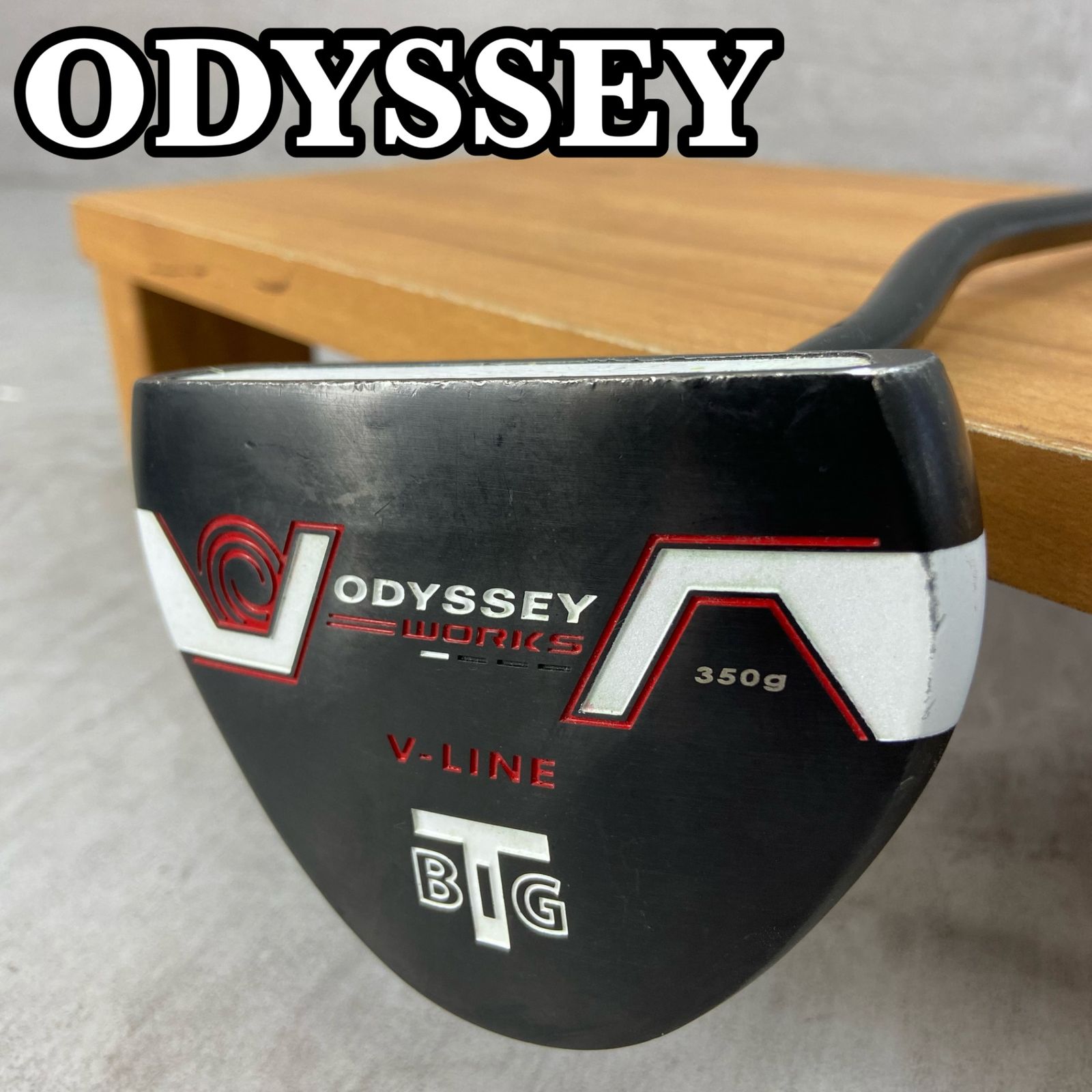ODYSSEY　オデッセイ　WORKS　V-LINE　BIG ワークス　ライン　ビック　メンズゴルフパター　カーボン　右利き用　PT　マレット型　34インチ ODYSSEY オデッセイ WORKS V-LINE BIG ワークス ライン ビック