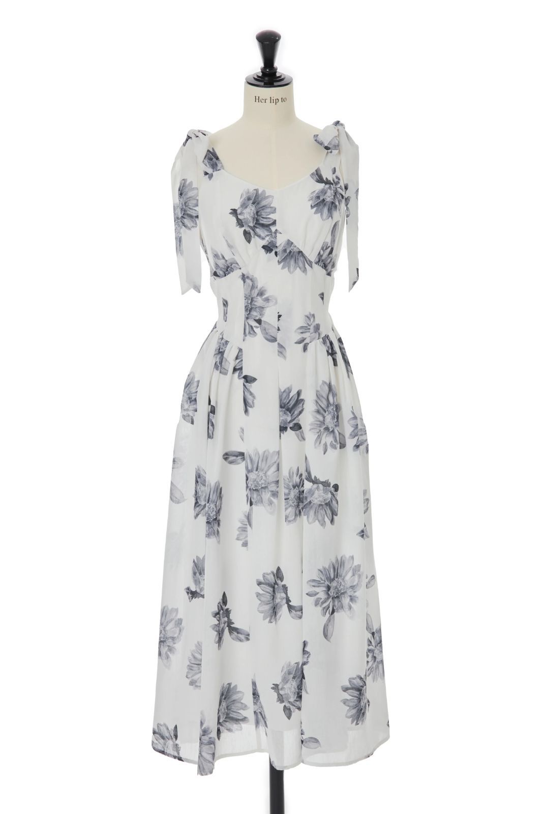 新品未使用 herlipto 【新色】Sunflower-Printed Midi Dress