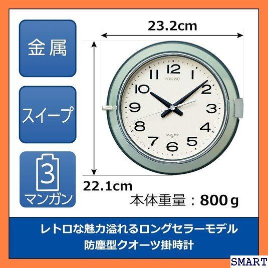 ☆人気 セイコークロック 掛け時計 レトロ アナログ 防塵型 オフィス