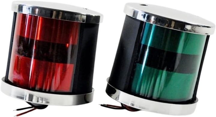 Muchas sonrisas 互換品 小型船 用 航海灯 LED 12V ​24V 2個 セット ナビゲーションライト