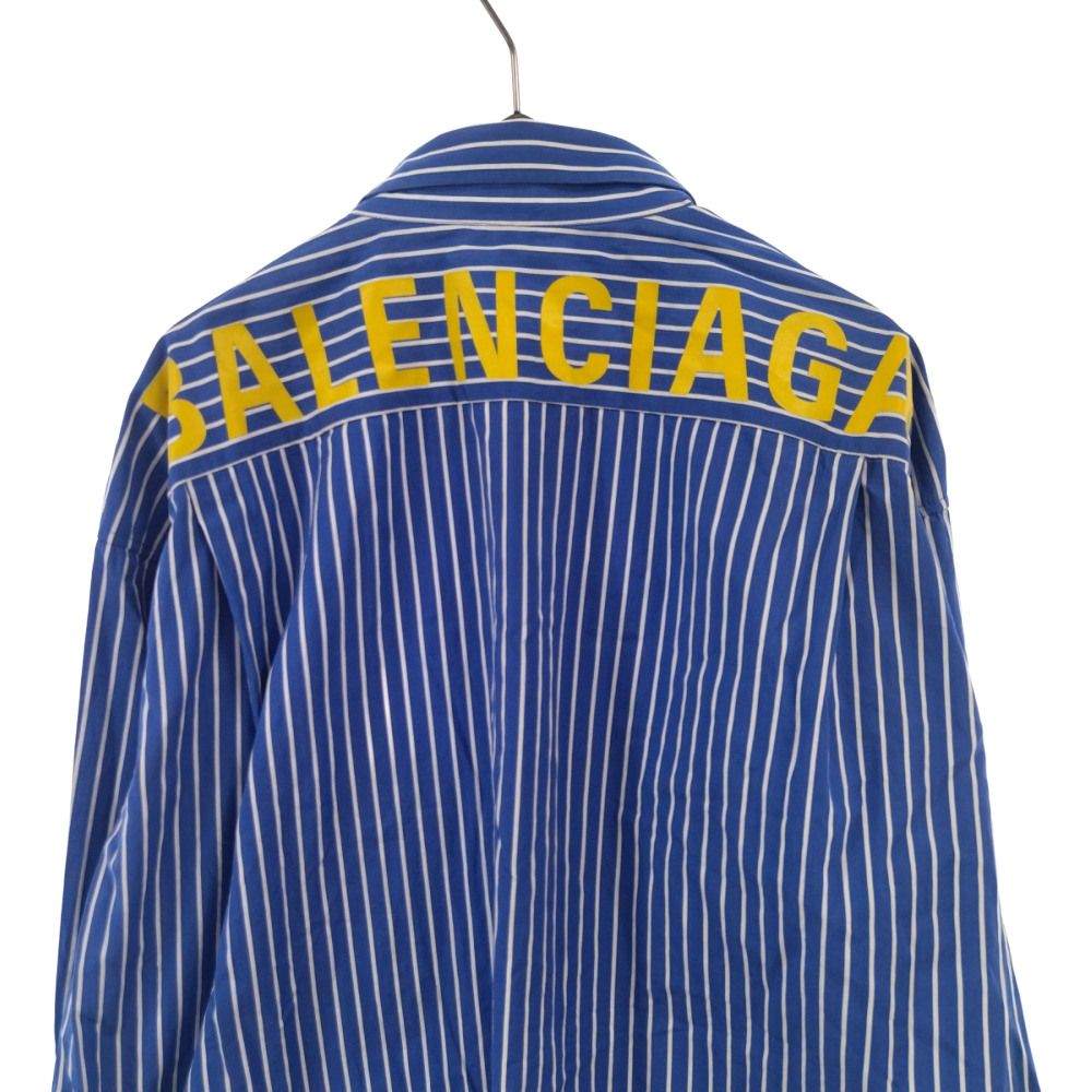 BALENCIAGA (バレンシアガ) 19AW Back Logo Stripe Shirts 556878