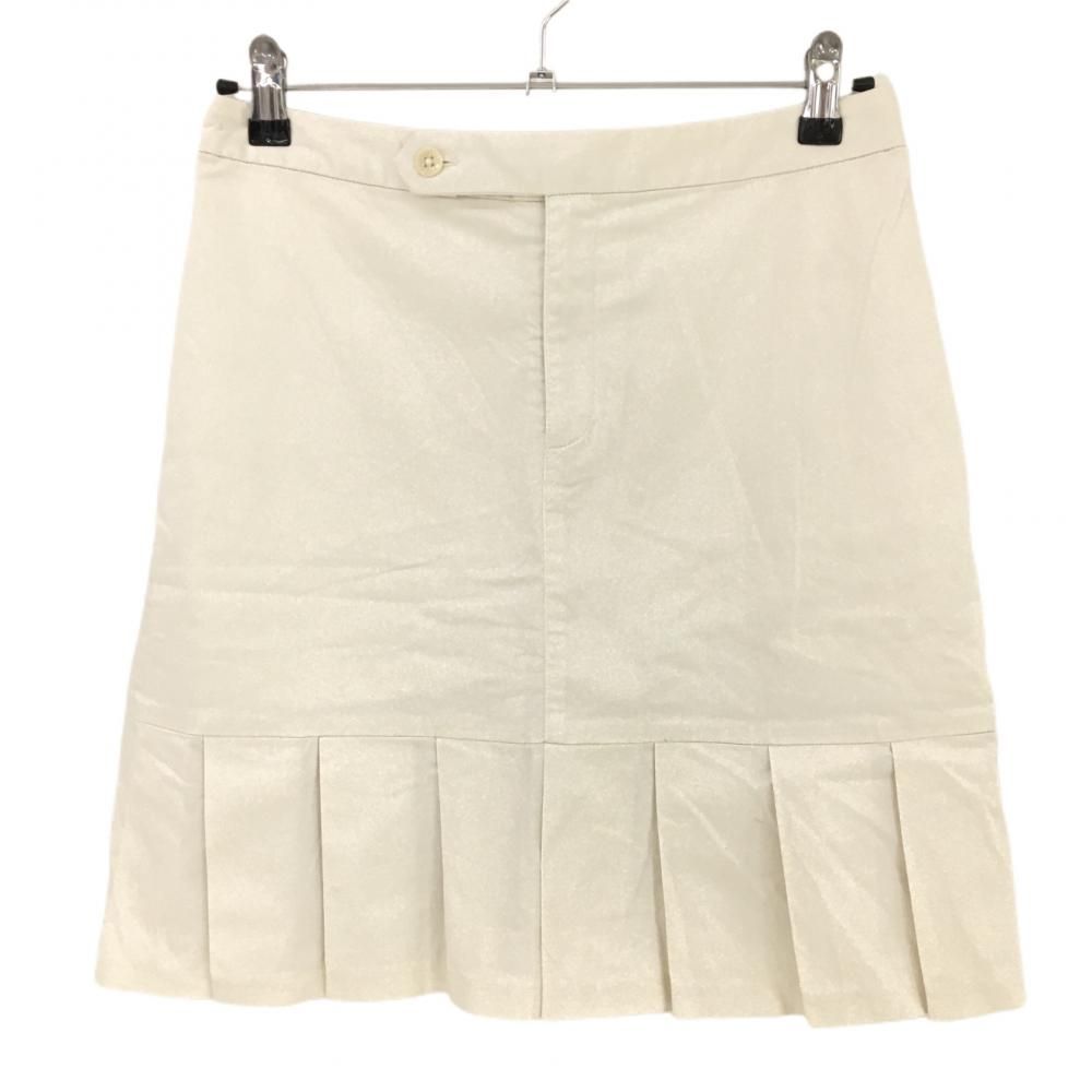ラルフローレン スカート 白 裾プリーツ 内側インナーパンツ  