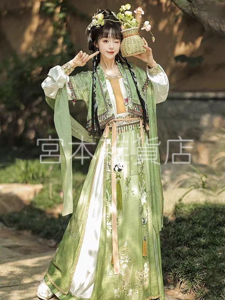 リラックス HF-230 豪華刺繍 漢服 かんふく 古風衣装 レトロ風 中華ロリータ コスプレ ワンピース 唐装 仙女服 中華風 美しい刺繍 洋服