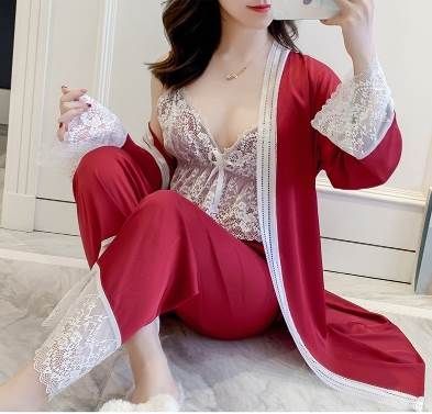 種類3：ピンク/L 5点セット ルームウェア パジャマ 部屋着 寝巻き