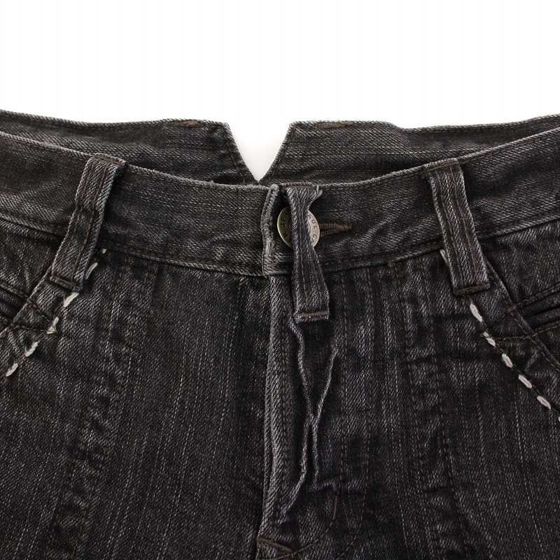 ジャンポールゴルチエのデニム ジーンズ 黒 ジャンポールゴルチエ ジーンズJPG JEAN'S ロールアップデザイン