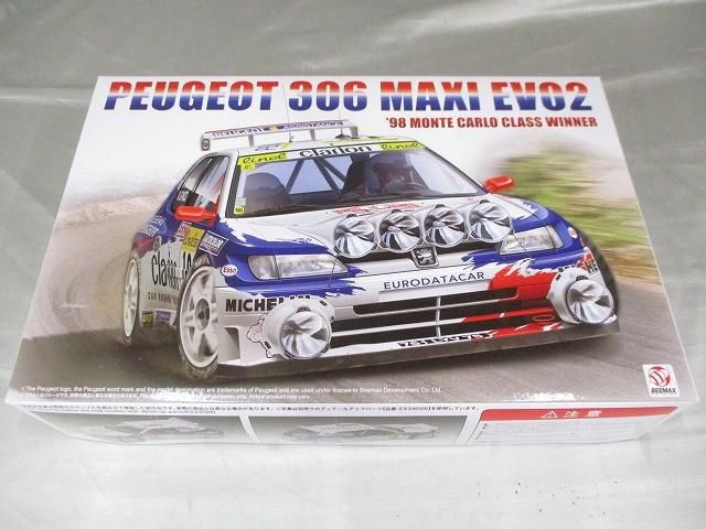 未組立 プラモデル プラッツ|BEEMAX 1|24 プジョー 306 MAXI EVO2 1998 モンテカルロラリー クラスウィナー
