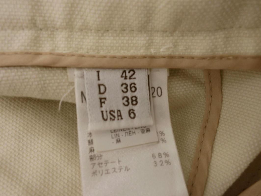 BRUNELLO CUCINELLI ブルネロクチネリ 綿麻 クロップド パンツ size6|オフホワイト ◆◎レディース WWW_MORNINGWALKER_COM