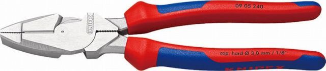 クニペックス(KNIPEX)架線工事用強力型ペンチ240mmコンフォートハンドルクロムメッキ 0905-240