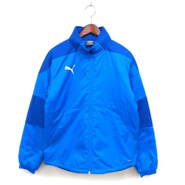 プーマ PUMA 国内正規品 サッカーウェア ウィンドブレーカー ロゴ ジップアップ 防寒 M 青 ブルー /NT35