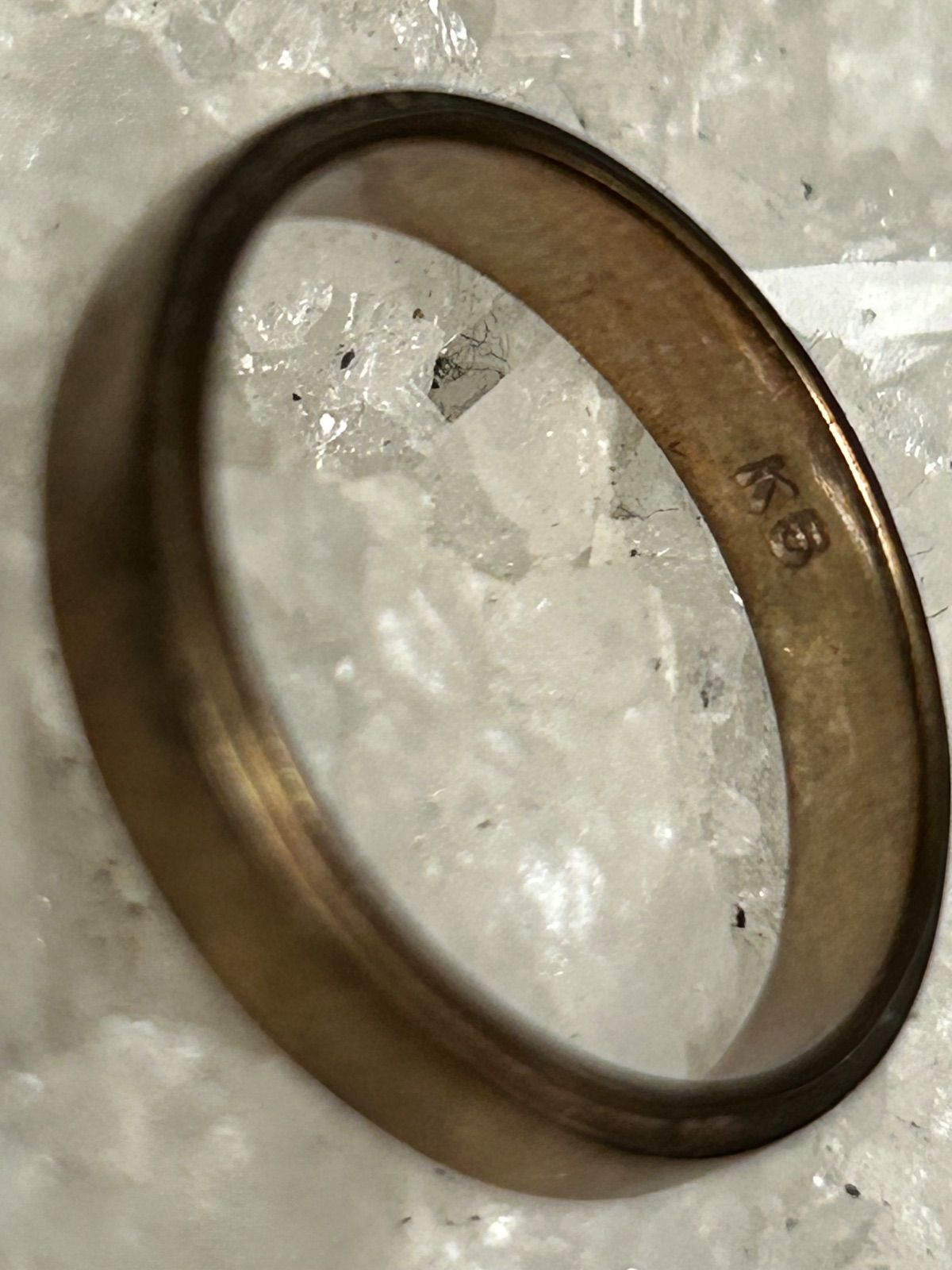 在庫2000年代初期K5刻印GOLDプレーンモデルRING黄金サイズ18号
