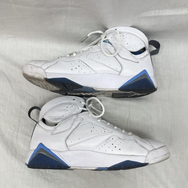 新品 ナイキ エアジョーダン7 レトロ フレンチブルー (2015) 27.5 ナイキ エアジョーダン レトロ ホワイト&frasl;フレンチ ブルー-フリント グレー