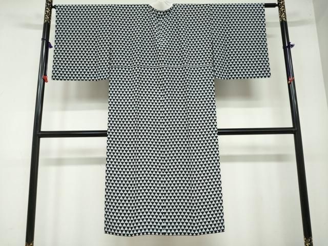 平和屋着物●長襦袢 無双仕立て 鱗文 黒地 正絹 DAAW5625ud