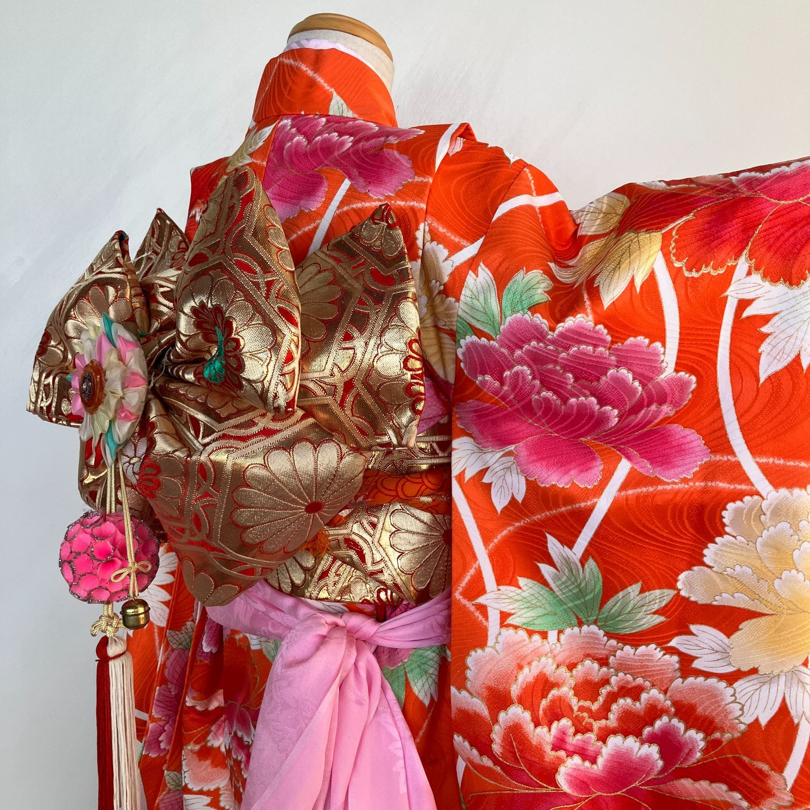 帯揚げ帯締めしごき付き ビンテージ