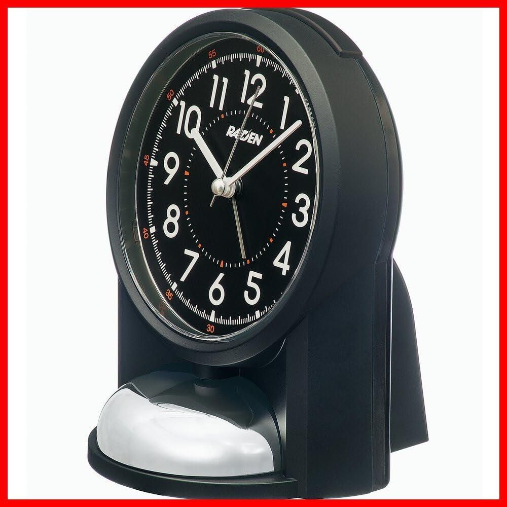 SEIKO セイコークロック(Seiko Clock) 目覚まし時計 置き時計 アナログ 大音量 黒 PYXIS ピクシス RAIDEN ライデン 149×