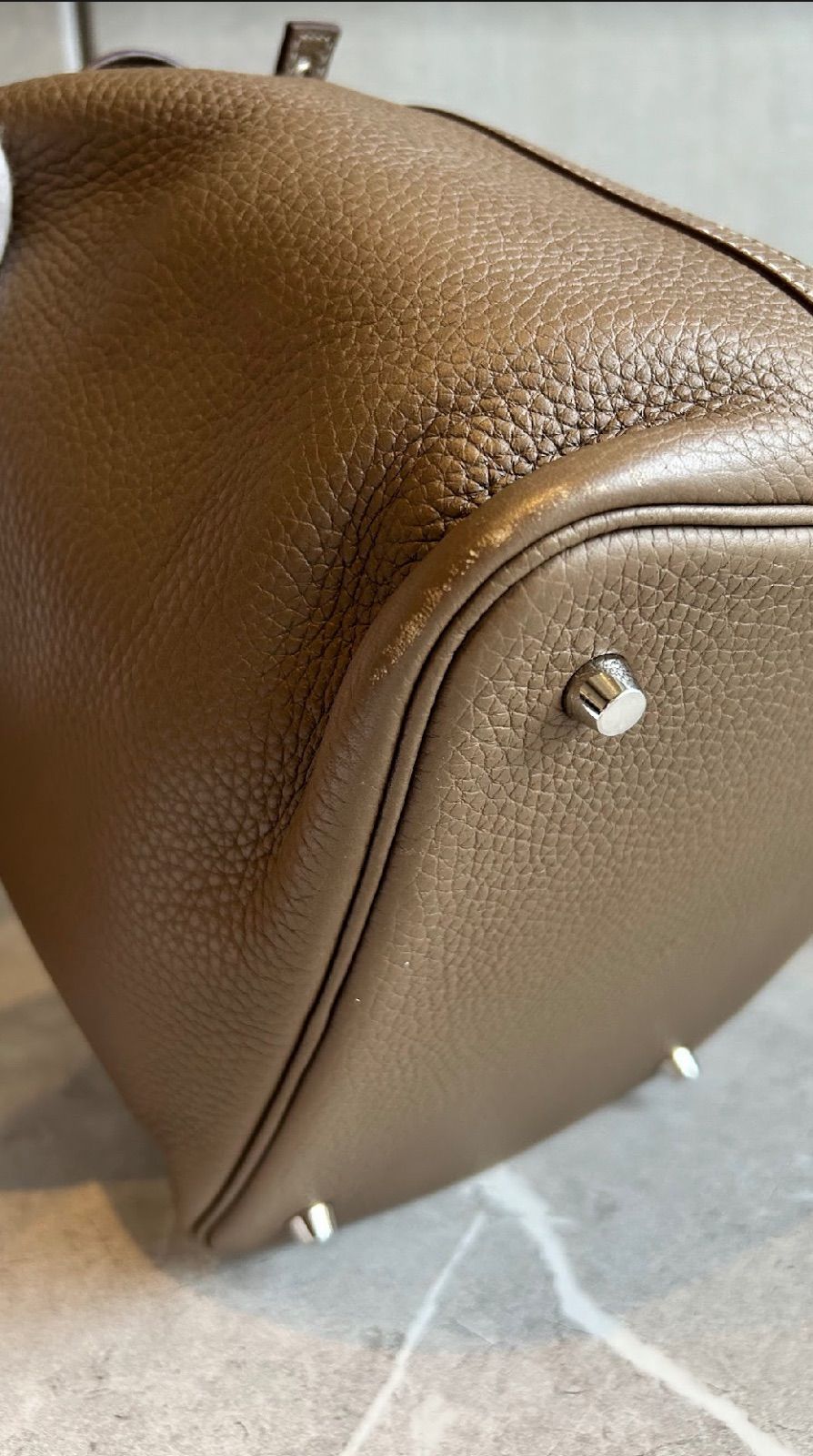HERMES】ピコタンロックMM エトゥープ シルバー金具 - メルカリ