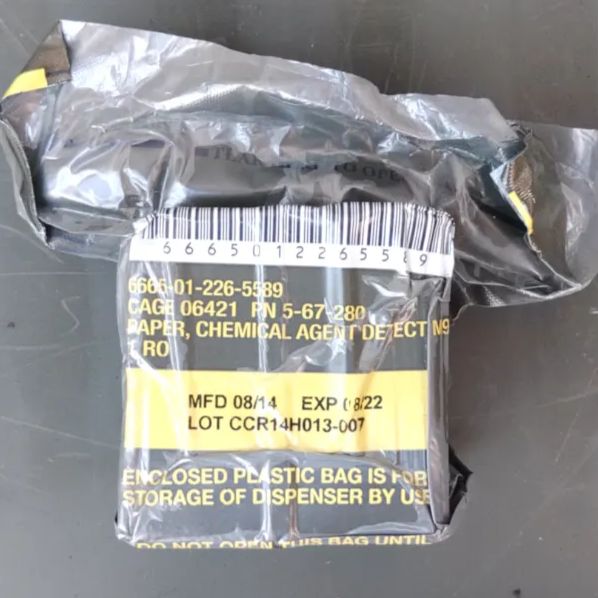 【米軍実物】PAPER CHMICAL(化学物質検知具)