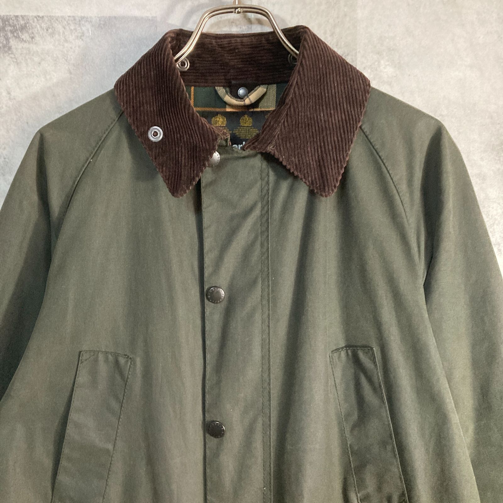 美品 Babour Bedale SYLKOIL 英国製 オイルドジャケット 英国製 Barbour バブアー オイルドジャケット SL BEDALE セージ