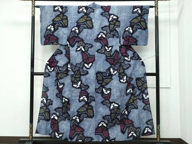 平和屋着物 上 夏物 浴衣 有松鳴海絞り 舞蝶文 綿 CZAA3745s5