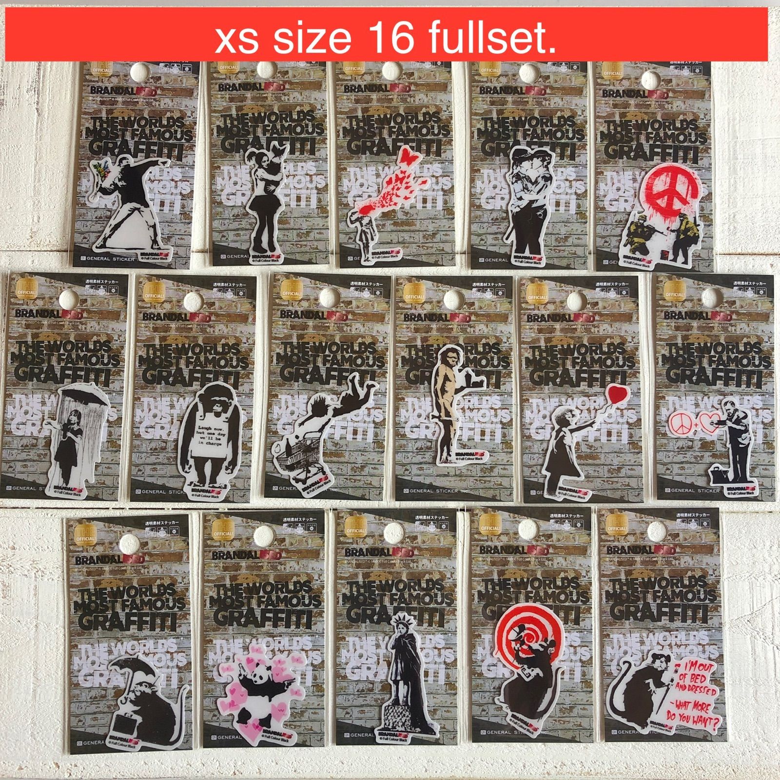 BNK-16set バンクシー ステッカー XS 透明 全16種セット - メルカリ BNK-16set バンクシー ステッカー XS 透明 全16種セット - メルカリ