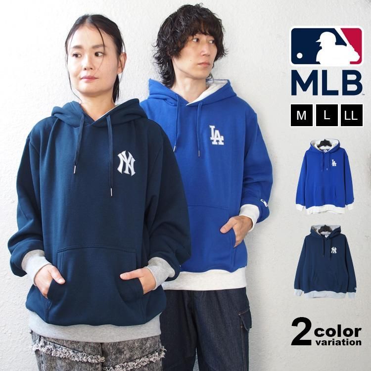 MLB スウェット パーカー メジャーリーグベースボール チームロゴ プリント 刺繍 メンズ レディース トップス c6463m