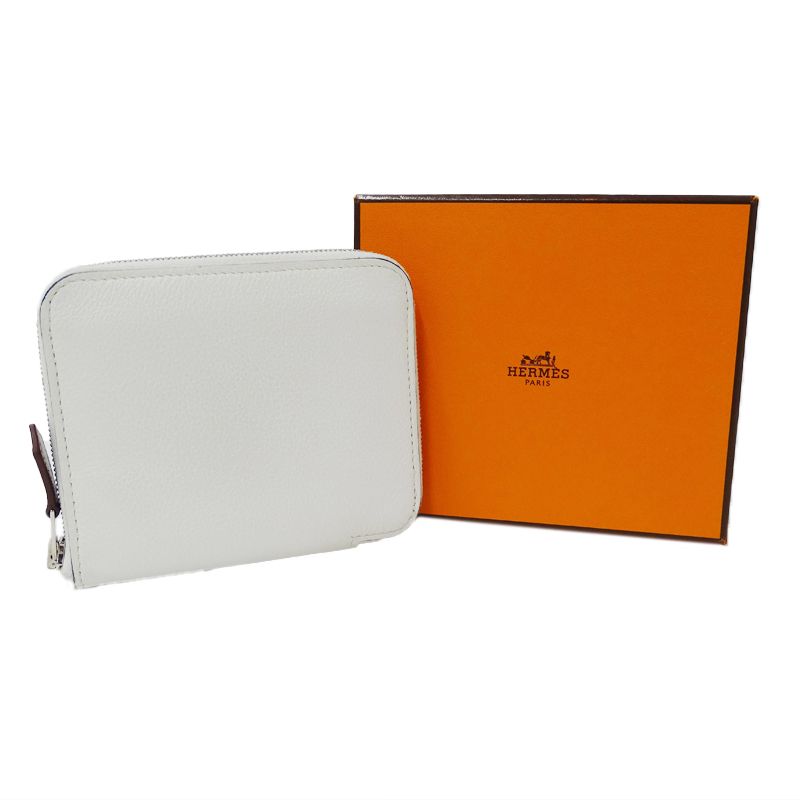 【早い者勝ち！】HERMES アザップ シルクインコンパクト ニューホワイト エルメス HERMES 財布 アザップ シルクインコンパクト レディース