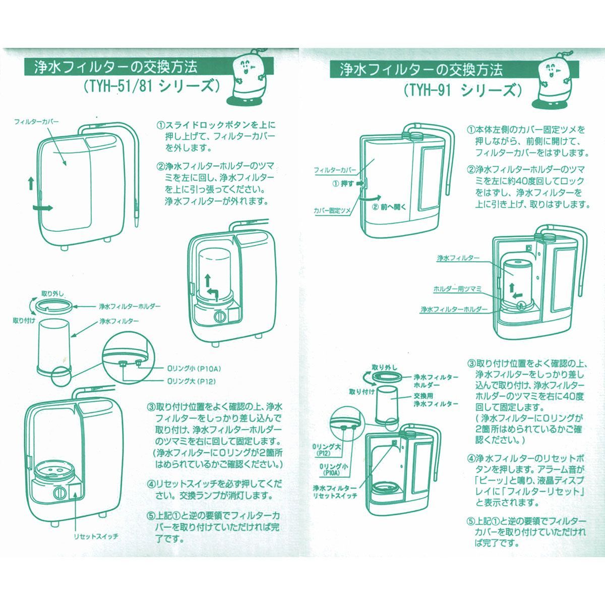 ２本セット MW 7000 C スペア浄水フィルター
