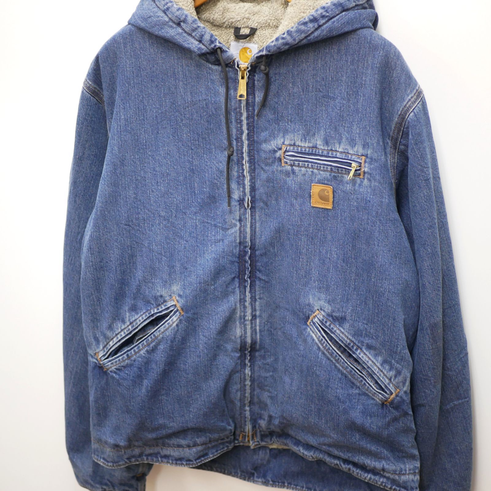 Carhartt カーハート シエラジャケット ボア デニム パーカー L 古着