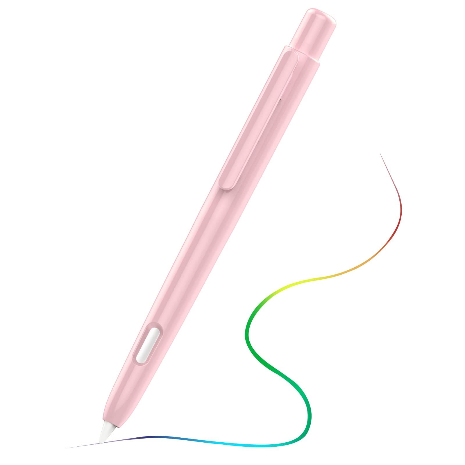 MoKo ホルダーケース Apple Pencil第2世代対応 格納式保護ペンカバー 頑丈なクリップ付き iPad Mini 6 2021/ iPad Air 第5/第4世代/iPad Pro 11/Pro 12.9 2021/2020用 ライトピンク 