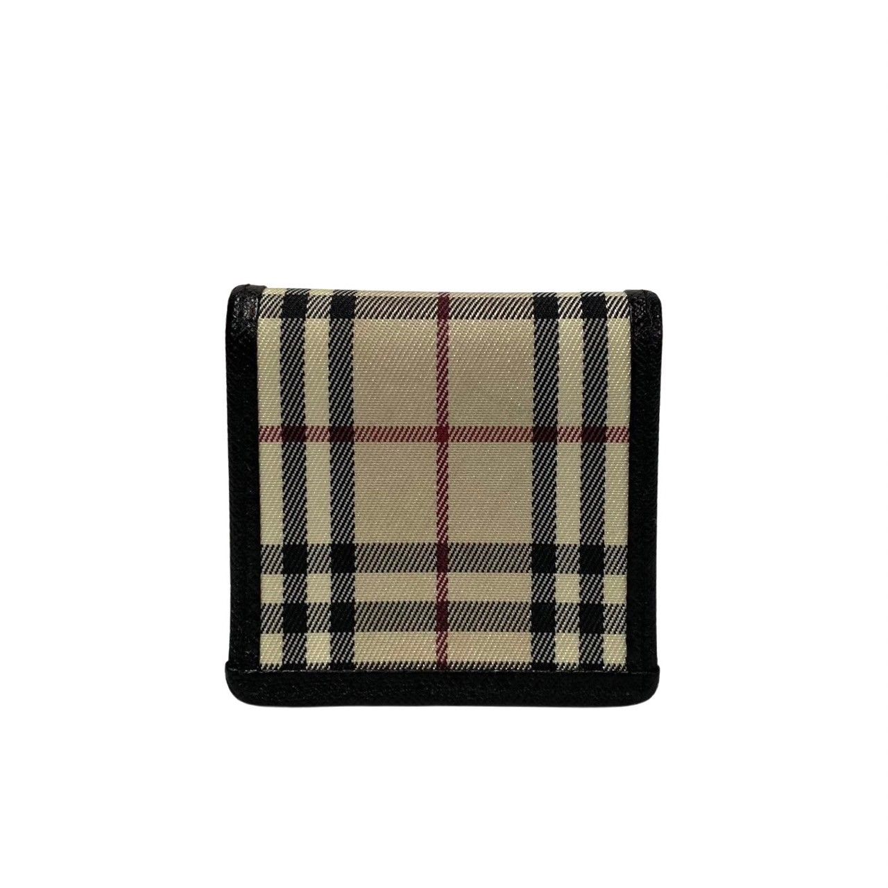 未使用箱付バーバリー　レザーコインケース 内側ノバチェック ほぼ未使用 箱付き BURBERRY バーバリー ノバチェック 柄 ロゴ