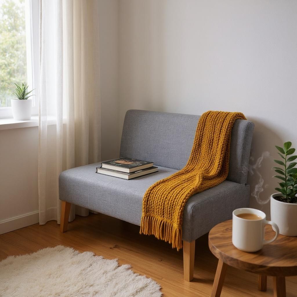 K ダイニング ソファ 2人掛け 幅105cm 天然木脚 青 北欧風 ウェービングベルト 静音設計 2Pソファ コンパクト おしゃれ ファブリック