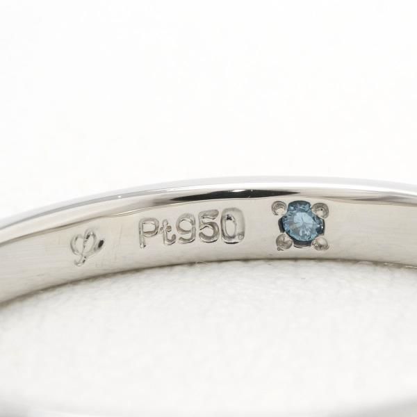 アイプリモ PT950 リング 指輪 8.5号 ダイヤ 0.01 ブルーダイヤ（ct刻印なし） 総重量約2.6g
