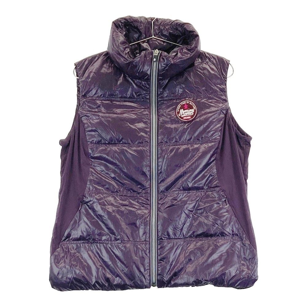 MUNSING WEAR マンシングウェア ダウンジップベスト ワッペン ブルー系
