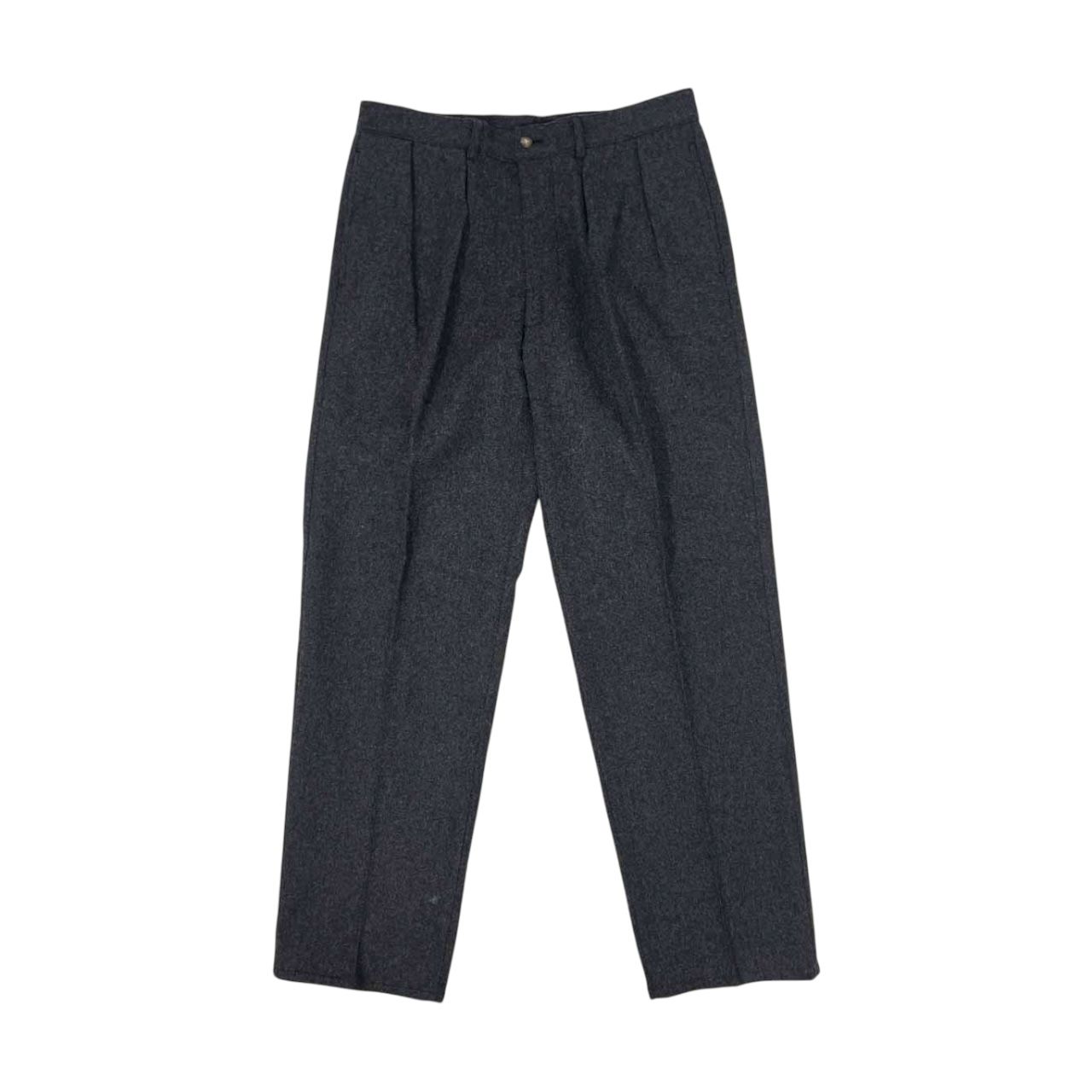 RALPH LAUREN CHAPS Trousers 黒ツータックスラックス Ralph Lauren - 古着 ラルフローレン Ralph Lauren CHAPS
