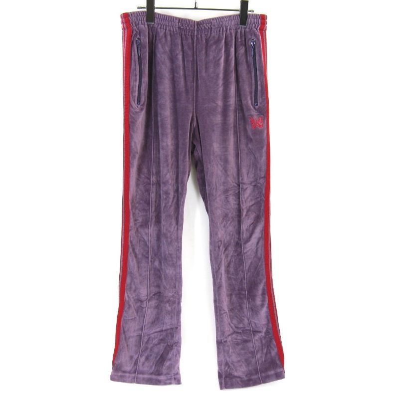 Needles ニードルズ ベロア トラックパンツ IN187 21SS Narrow Track Pant C|Pe Velour ナロー コットン 日本製 パープル M 65008594