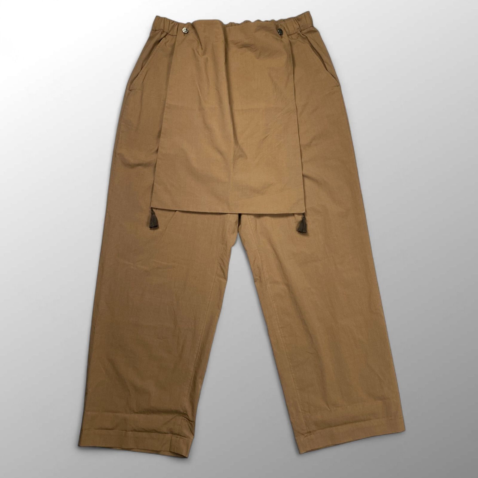 Midorikawa ミドリカワ | APRON EASY PANTS イージーパンツ 25SS ベージュブラウン 参考定価 66 000 tax