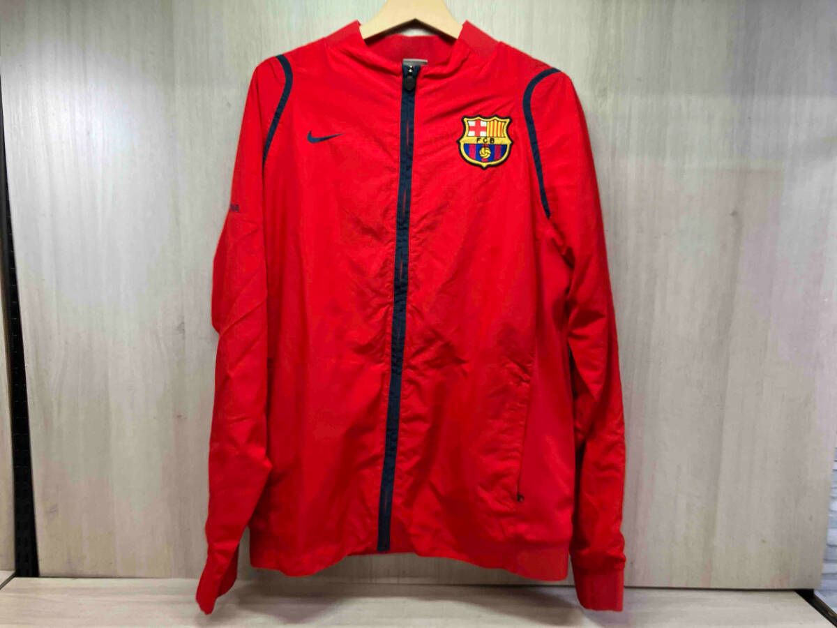 NIKE ナイキ ナイロンジャケット FCバルセロナ FCB レッド系 Lサイズ